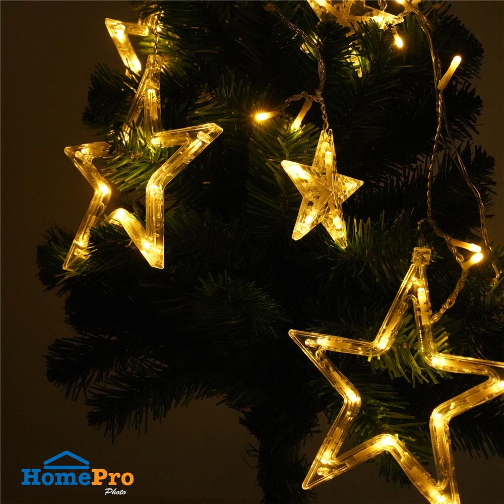 ไฟกะพริบ LED CARINI 1091 STAR 2.5 เมตร WARM WHITE