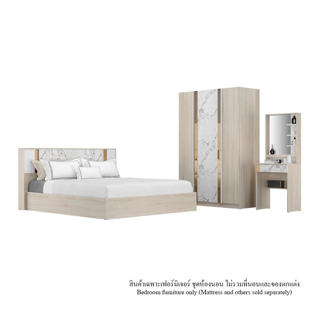 ชุดห้องนอน 6 ฟุต KONCEPT ARTHUR 59063952 สีโซลิดโอ๊ค