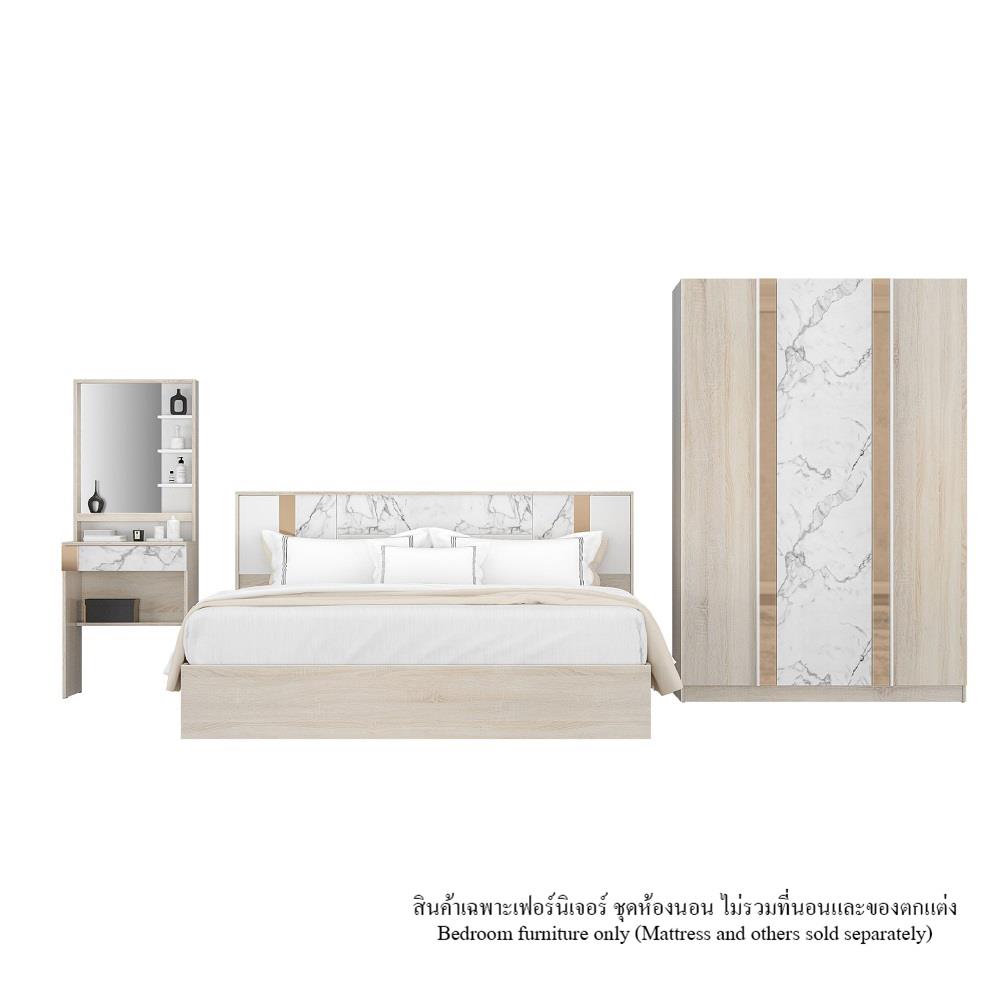 ชุดห้องนอน 6 ฟุต KONCEPT ARTHUR 59063952 สีโซลิดโอ๊ค