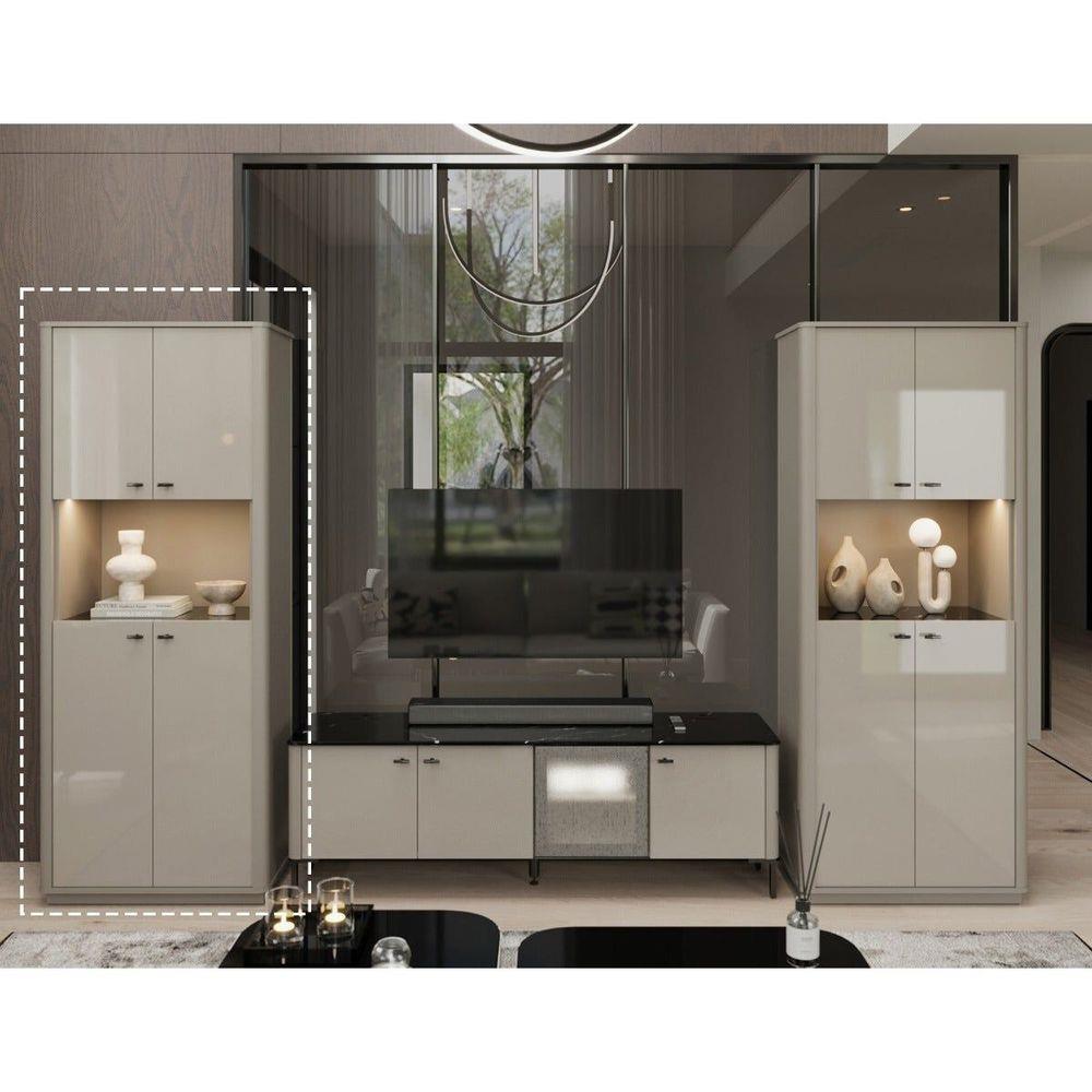 ตู้โชว์ SB FURNITURE BLESS 80 ซม. สีเบจ