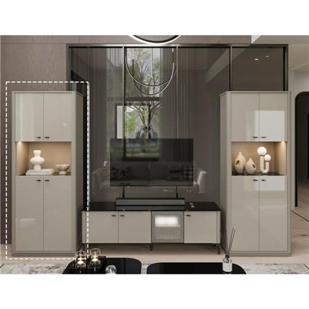 ตู้โชว์ SB FURNITURE BLESS 80 ซม. สีเบจ_3