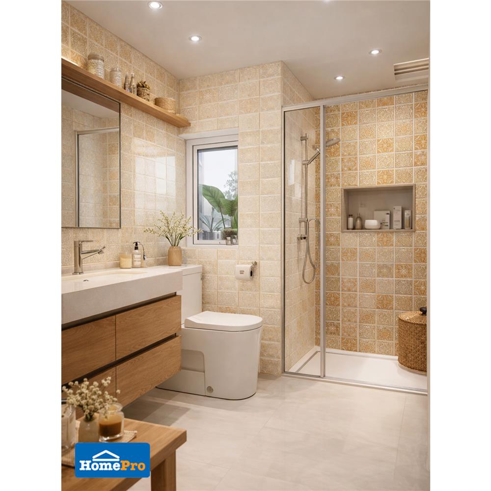 กระเบื้องผนัง 25x40 ซม. TARA เฌอเรียร่า กลาง บราวน์ 1 ตร.ม.