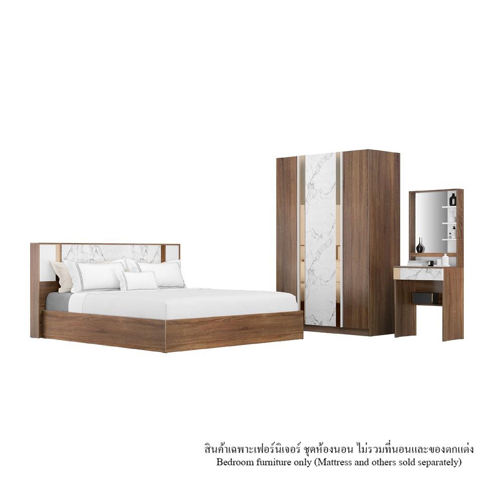 ชุดห้องนอน 6 ฟุต KONCEPT ARTHUR 59063953 สีโอ๊คเข้ม