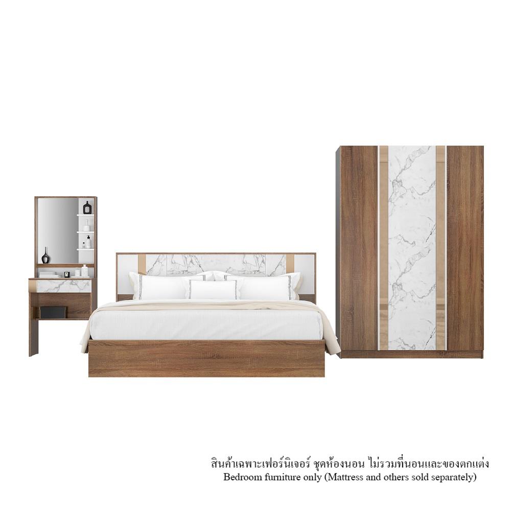 ชุดห้องนอน 6 ฟุต KONCEPT ARTHUR 59063953 สีโอ๊คเข้ม