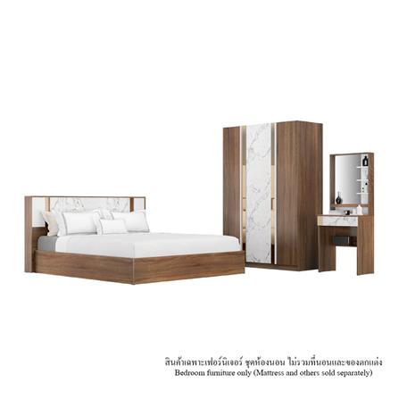 ชุดห้องนอน 6 ฟุต KONCEPT ARTHUR 59063953 สีโอ๊คเข้ม_0