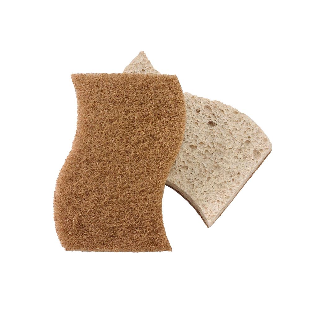 ฟองน้ำเซลลูโลสพร้อมแผ่นใยขัด SCOTCH-BRITE GREENER CLEAN สำหรับงานขัดไร้ริ้วรอย (แพ็ก 2 ชิ้น)