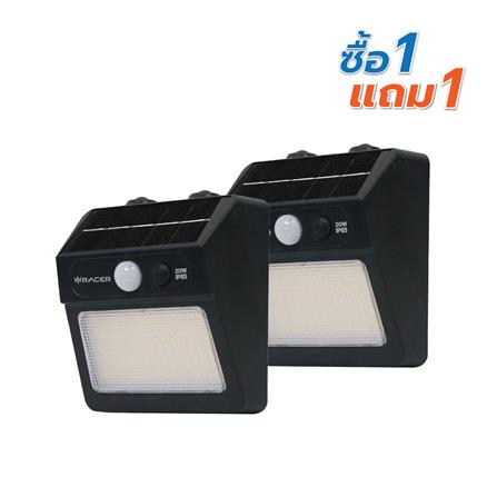 ไฟผนังภายนอก SOLAR RACER ENDURA 20 วัตต์ WARM WHITE สีดำ (1 แถม 1)_0