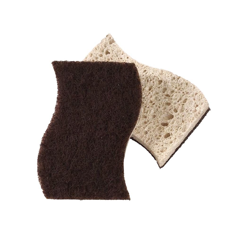 ฟองน้ำเซลลูโลสพร้อมแผ่นใยขัด SCOTCH-BRITE GREENER CLEAN สำหรับงานขัดทั่วไป (แพ็ก 2 ชิ้น)