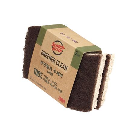 ฟองน้ำเซลลูโลสพร้อมแผ่นใยขัด SCOTCH-BRITE GREENER CLEAN สำหรับงานขัดทั่วไป (แพ็ก 2 ชิ้น)_1