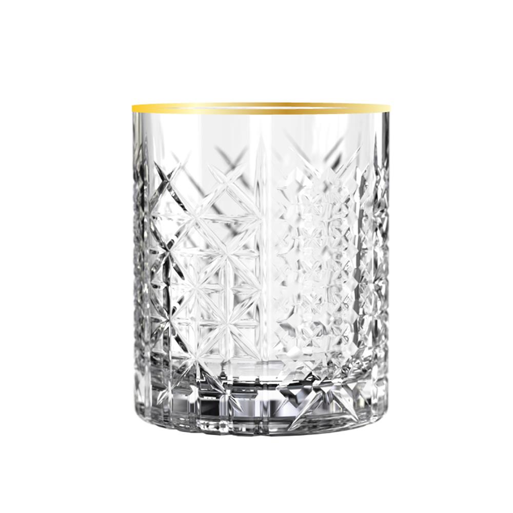 ชุดแก้วไวน์ 625 มล. และแก้ววิสกี้ 350 มล. OCEAN GLASS RETIREMENT BD GOLD RIMIMG (แพ็ก 4 ชิ้น)