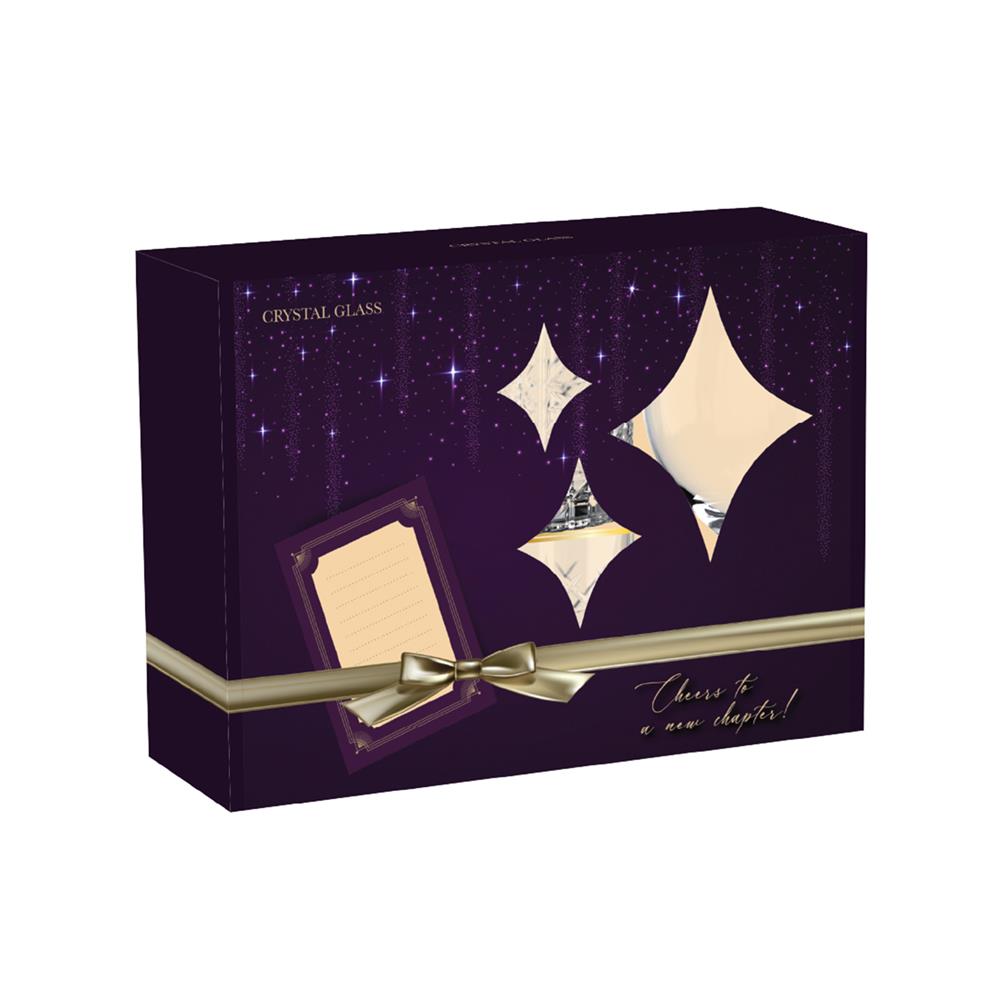 ชุดแก้วไวน์ 625 มล. และแก้ววิสกี้ 350 มล. OCEAN GLASS RETIREMENT BD GOLD RIMIMG (แพ็ก 4 ชิ้น)