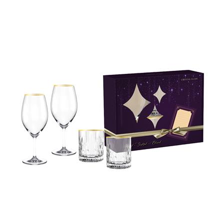 ชุดแก้วไวน์ 425 มล. และแก้ววิสกี้ 350 มล. OCEAN GLASS RETIREMENT CB GOLD RIMIMG (แพ็ก 4 ชิ้น)_3