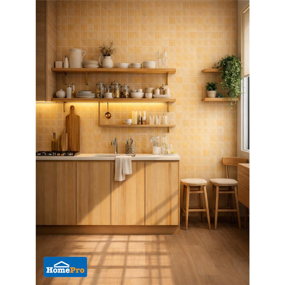 กระเบื้องผนัง 30x60 ซม. TARA กริด ส้มอ่อน 0.9 ตร.ม.