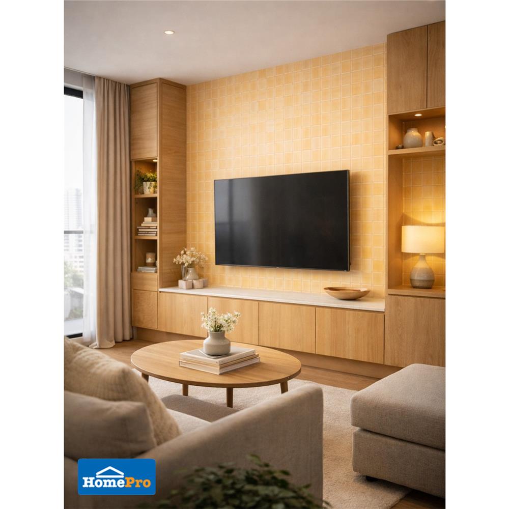 กระเบื้องผนัง 30x60 ซม. TARA กริด ส้มอ่อน 0.9 ตร.ม.