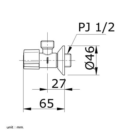 สต๊อปวาล์ว 1 ทาง TOTO TX277SV1-PFG_1
