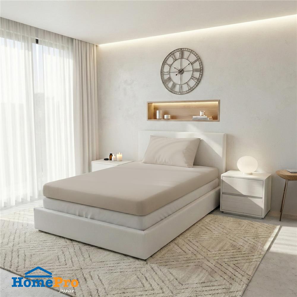ชุดผ้าปู TOPPER 3 ฟุต (ชุด 2 ชิ้น) HOME LIVING STYLE FLOAT II สี BEIGE
