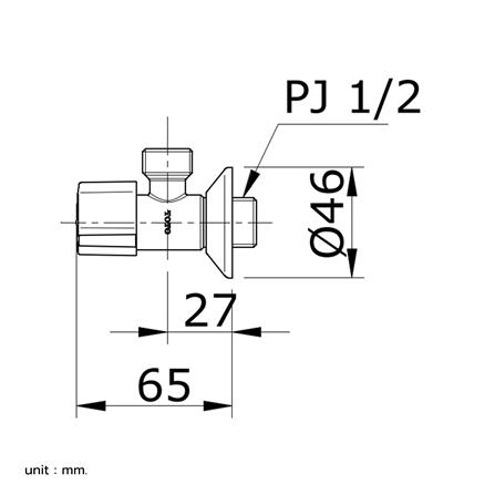 สต๊อปวาล์ว 1 ทาง TOTO TX277SV1-MB_1