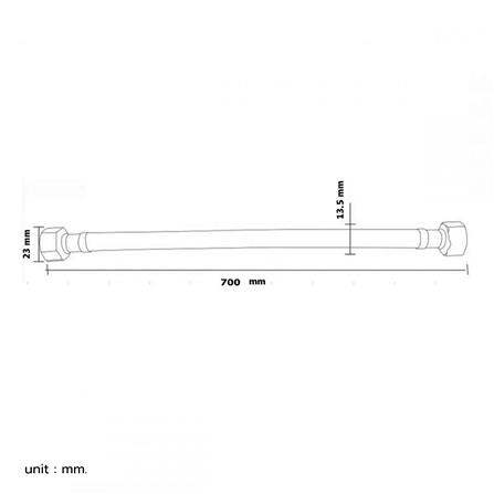 สายน้ำดีสเตนเลสน้ำอุ่น-น้ำเย็น ITALY MRG MR 330777 27.5 นิ้ว_3
