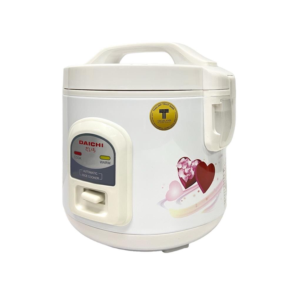 หม้อหุงข้าวอุ่นทิพย์ DAICHI MRC-112 1 ลิตร ลายหัวใจ สีขาว