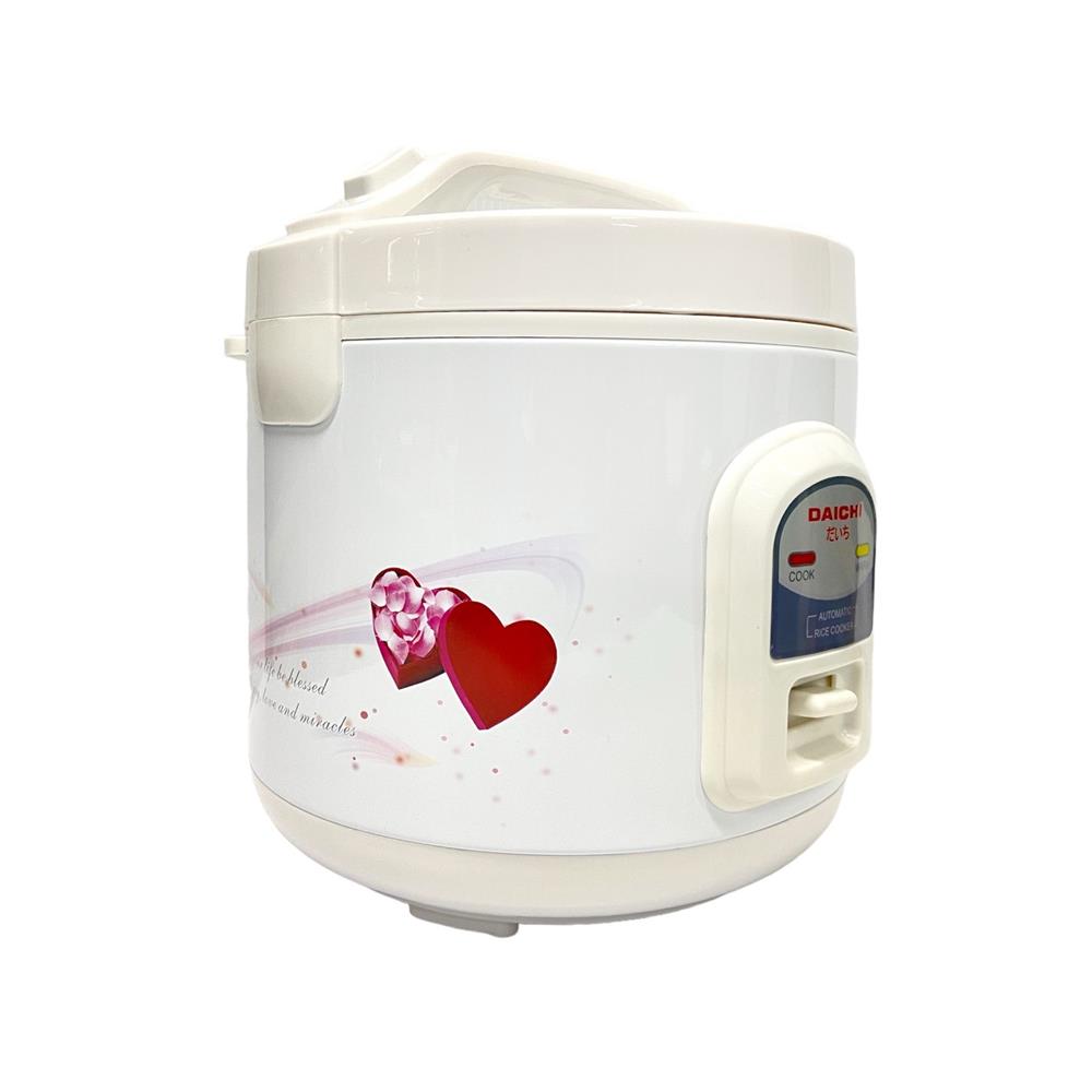 หม้อหุงข้าวอุ่นทิพย์ DAICHI MRC-112 1 ลิตร ลายหัวใจ สีขาว