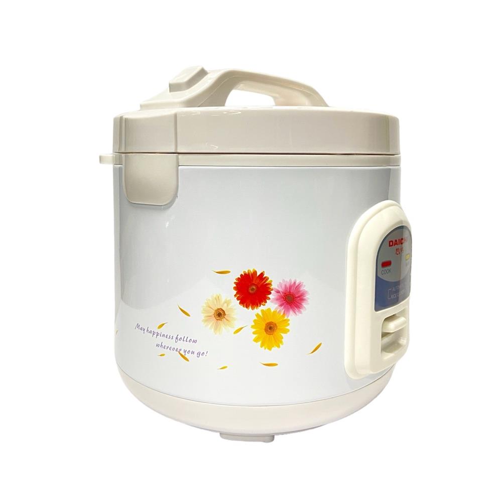 หม้อหุงข้าวอุ่นทิพย์ DAICHI MRC-112/FW ลายดอกไม้ สีขาว