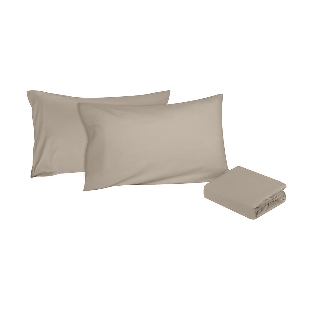 ชุดผ้าปู TOPPER 5 ฟุต (ชุด 3 ชิ้น) HOME LIVING STYLE CASA สี BEIGE