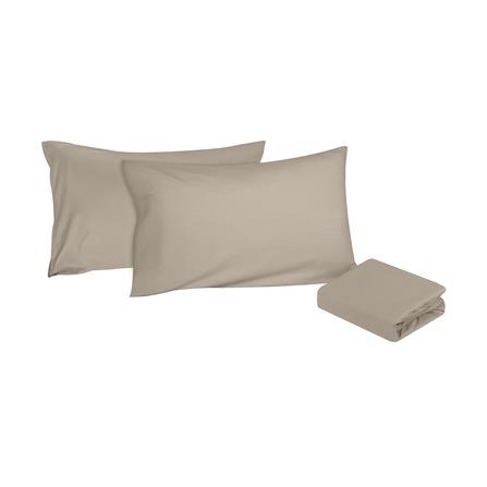 ชุดผ้าปู TOPPER 5 ฟุต (ชุด 3 ชิ้น) HOME LIVING STYLE CASA สี BEIGE_1