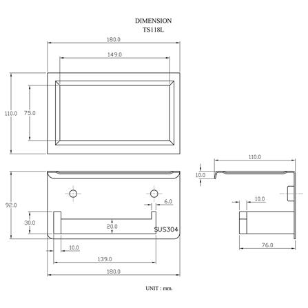 ที่ใส่กระดาษ HANG TS-118/L สีโครม_3