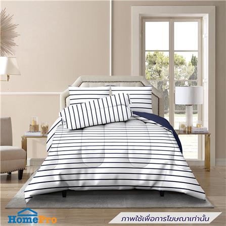 ชุดผ้าปูที่นอน 6 ฟุต (ชุด 6 ชิ้น) HOME LIVING STYLE SAILOR สี NAVY_0
