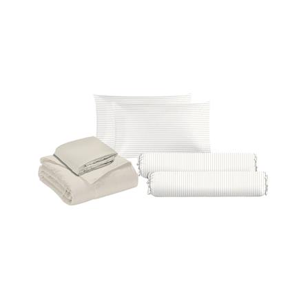 ชุดผ้าปูที่นอน 6 ฟุต (ชุด 6 ชิ้น) HOME LIVING STYLE LINER สี BEIGE_1