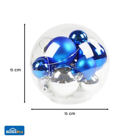 กล่องไฟตกแต่ง SNAZZ  โหลแก้ว-บอล สีน้ำเงิน-เงิน_4