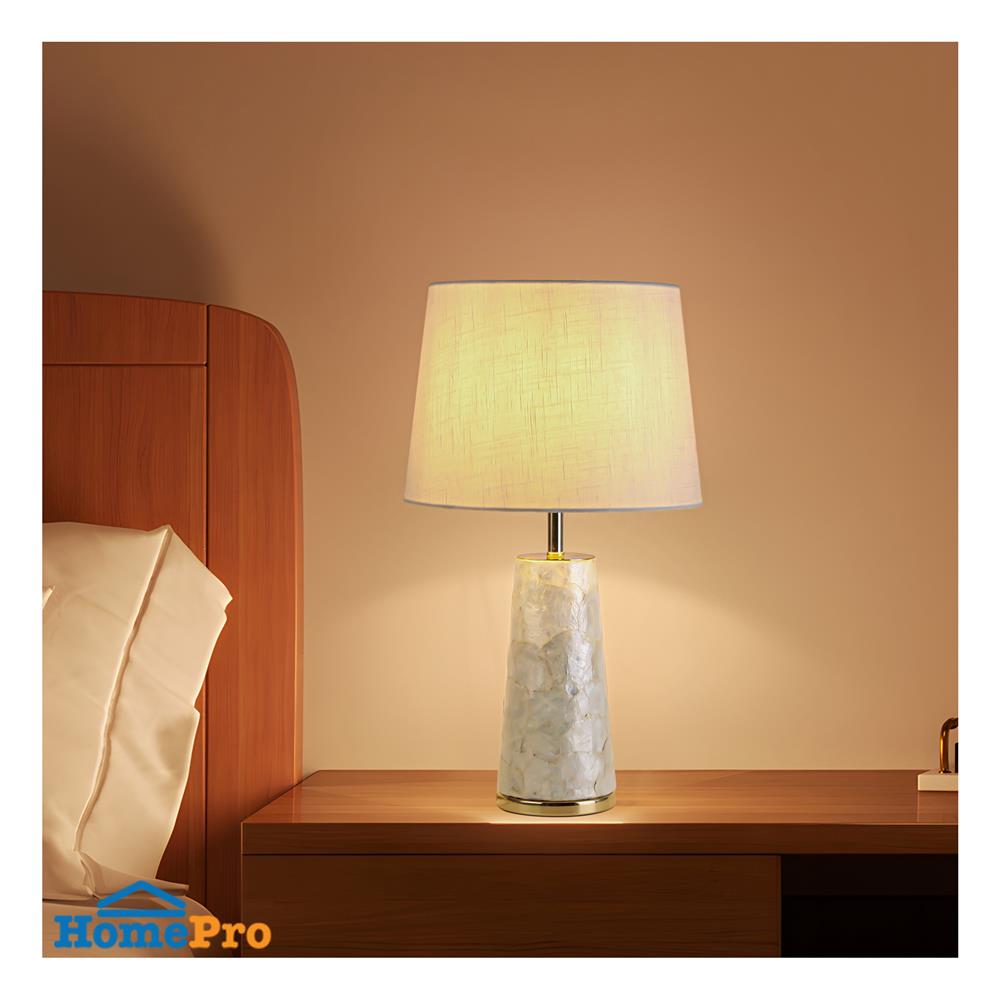 ไฟตั้งโต๊ะ CARINI MT23610 สีขาว/ทอง