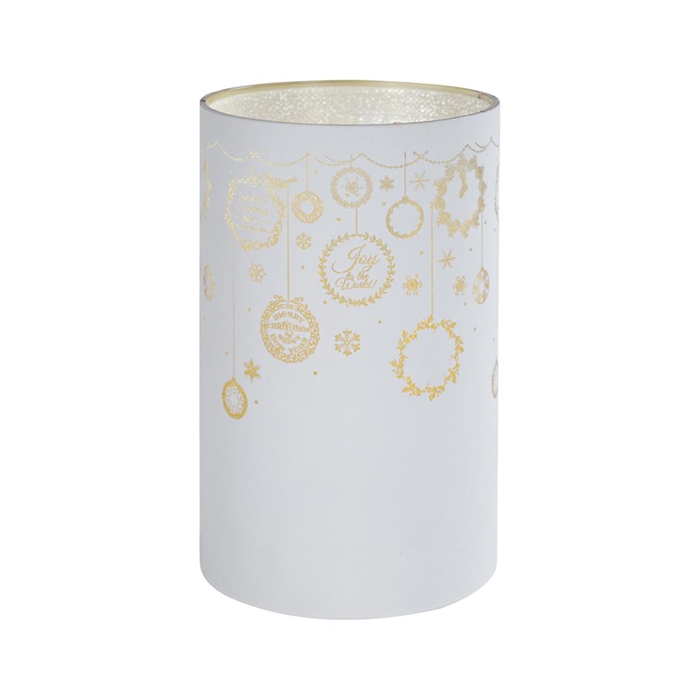 กล่องไฟตกแต่ง SNAZZ กระบอกแก้ว สีขาว