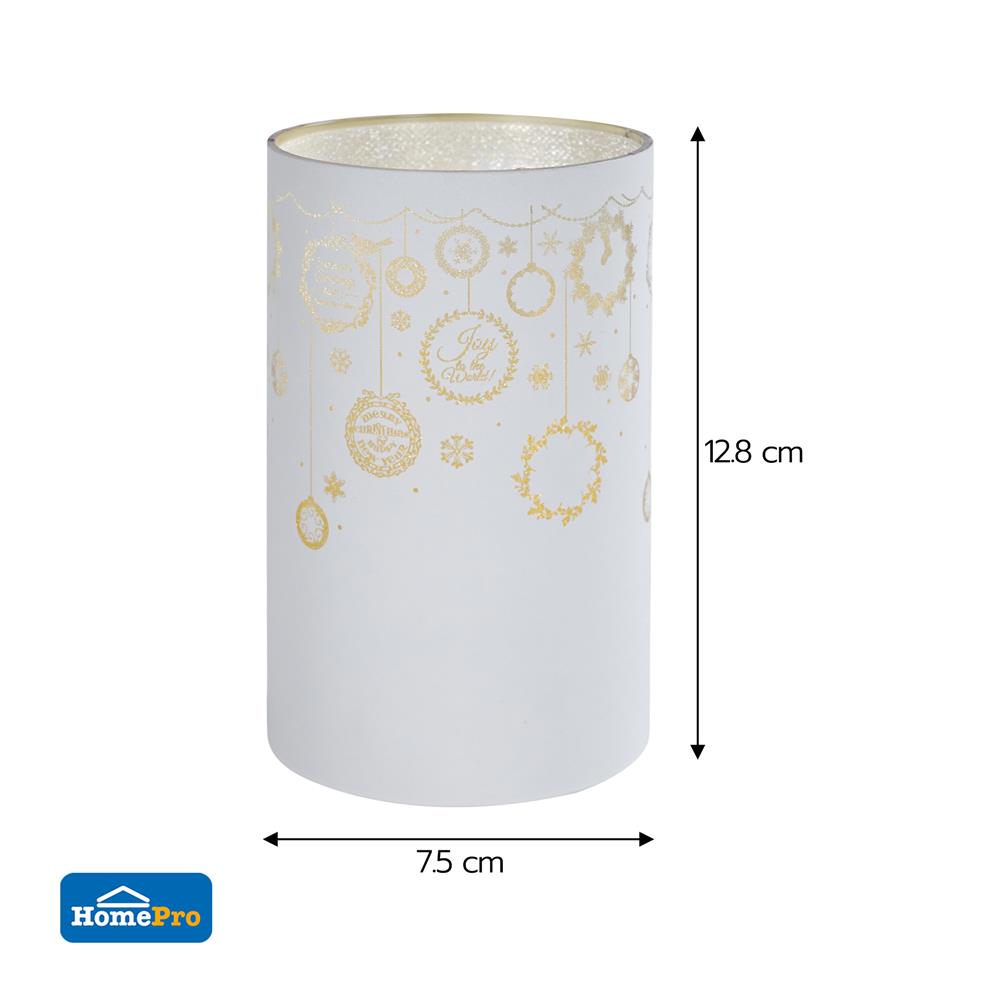 กล่องไฟตกแต่ง SNAZZ กระบอกแก้ว สีขาว