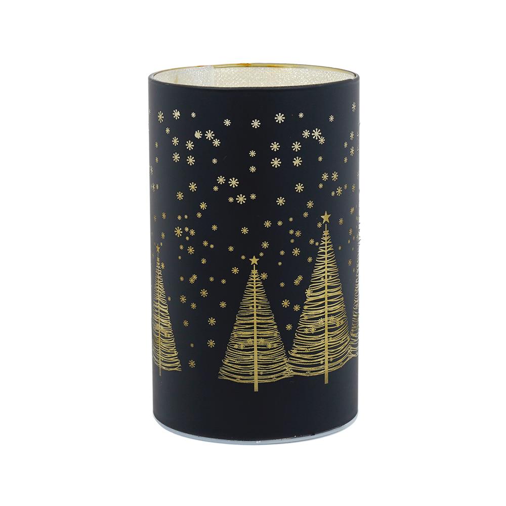 กล่องไฟตกแต่ง SNAZZ กระบอกแก้ว สีดำ