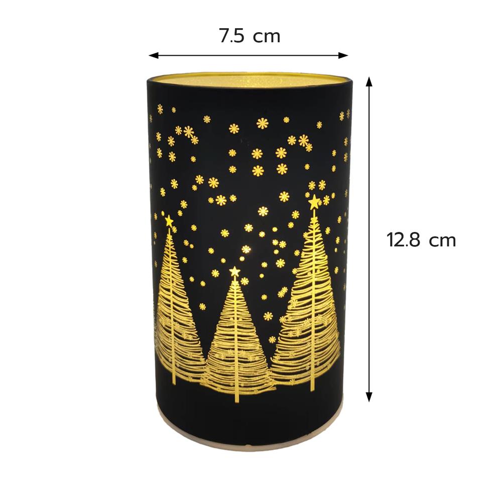 กล่องไฟตกแต่ง SNAZZ กระบอกแก้ว สีดำ