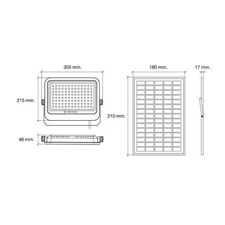 สปอตไลท์ SOLAR HI-TEK NUEVO 60 วัตต์ DAYLIGHT สีเทา_9