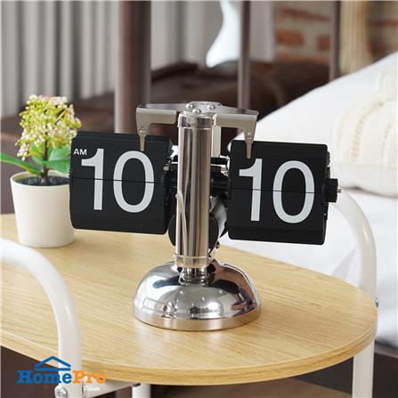 นาฬิกาตั้งโต๊ะเหล็ก SNAZZ MC1 8.6x6.4 นิ้ว สีเงิน_4