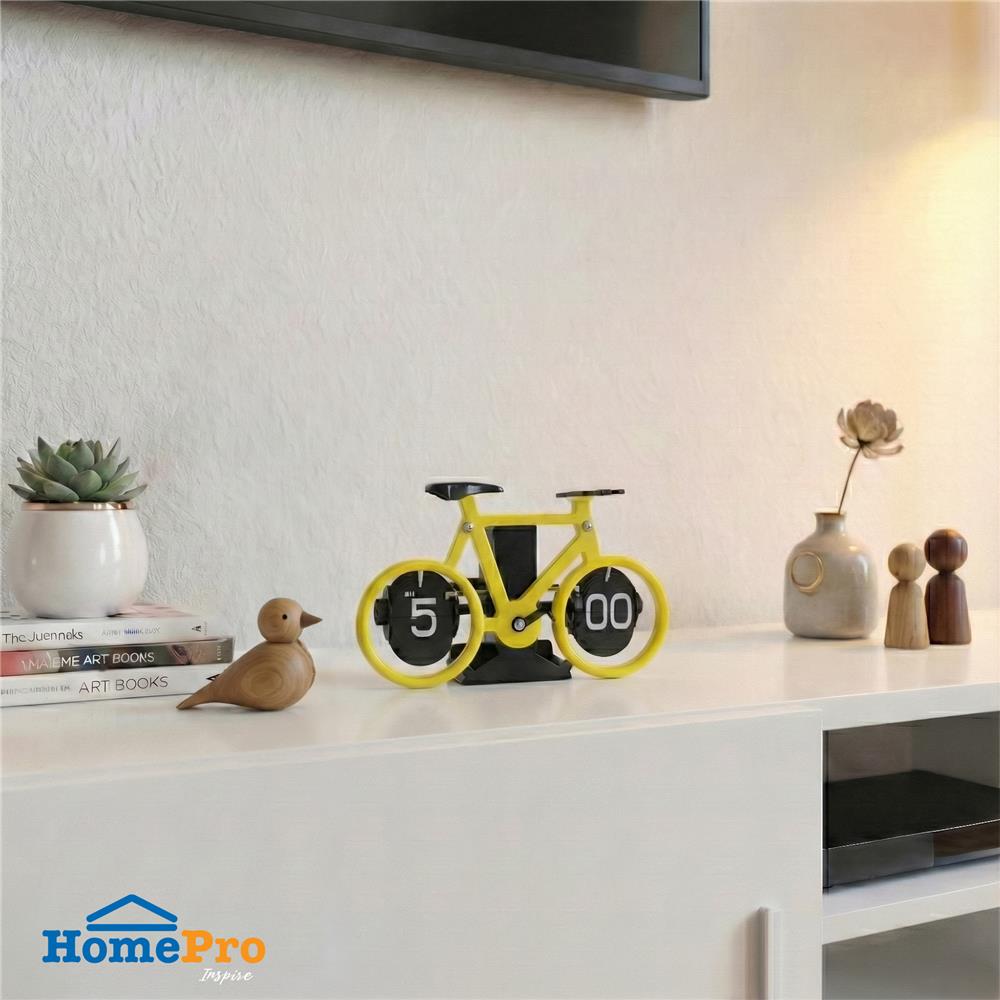 นาฬิกาตั้งโต๊ะ SNAZZ MC3 BICYCLE 8.2x4.9 นิ้ว สีเหลือง