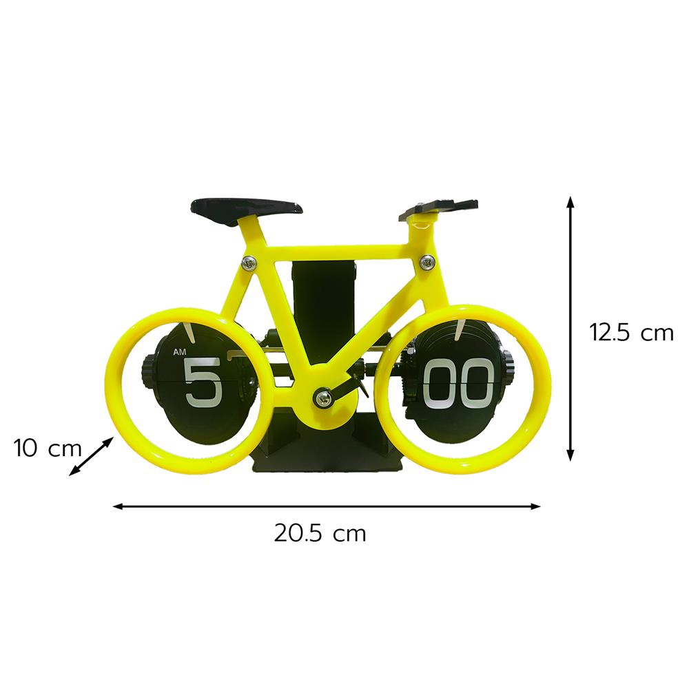 นาฬิกาตั้งโต๊ะ SNAZZ MC3 BICYCLE 8.2x4.9 นิ้ว สีเหลือง
