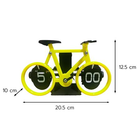 นาฬิกาตั้งโต๊ะ SNAZZ MC3 BICYCLE 8.2x4.9 นิ้ว สีเหลือง_2