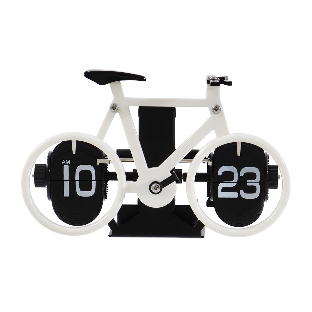 นาฬิกาตั้งโต๊ะ SNAZZ MC3 BICYCLE 8.2x4.9 นิ้ว สีขาว