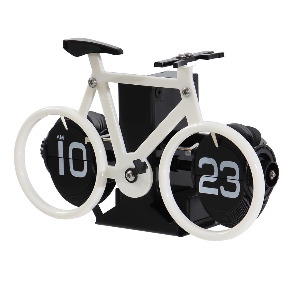 นาฬิกาตั้งโต๊ะ SNAZZ MC3 BICYCLE 8.2x4.9 นิ้ว สีขาว