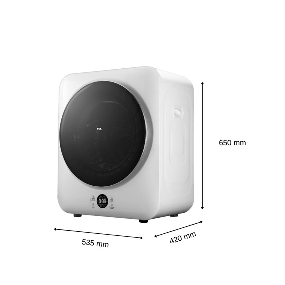 เครื่องอบผ้าฝาหน้า TCL WT04KFDYW 4 กก. VENTING สีขาว