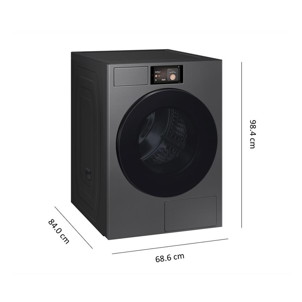 เครื่องอบผ้าฝาหน้า SAMSUNG DV90F17CDSST 17 กก. HEAT PUMP สีดำ