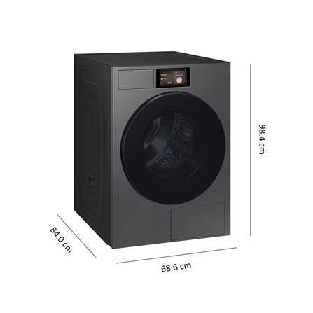 เครื่องอบผ้าฝาหน้า SAMSUNG DV90F17CDSST 17 กก. HEAT PUMP สีดำ_4