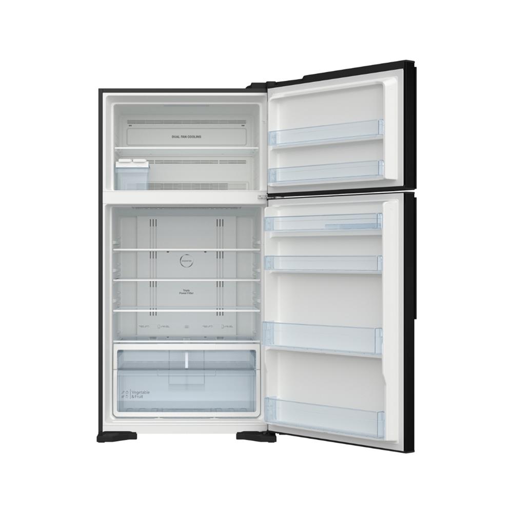 ตู้เย็น 2 ประตู HITACHI R-V700PA-1 U 24.7 คิว สเตนเลสดำ อินเวอร์เตอร์