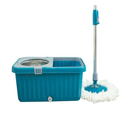 ชุดถังปั่นสเตนเลสพลาสติกพร้อมไม้ม็อบ ACCO สีเทา/ฟ้า_1