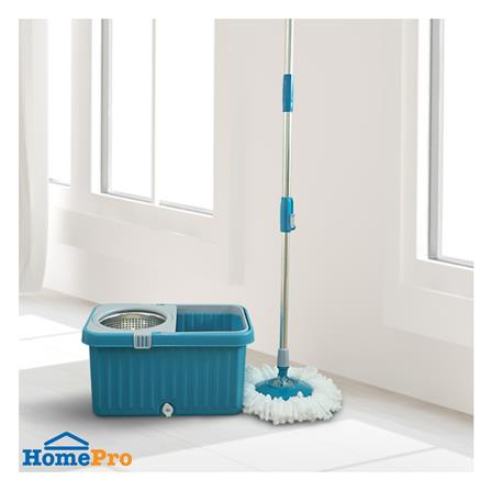 ชุดถังปั่นสเตนเลสพลาสติกพร้อมไม้ม็อบ ACCO สีเทา/ฟ้า_7