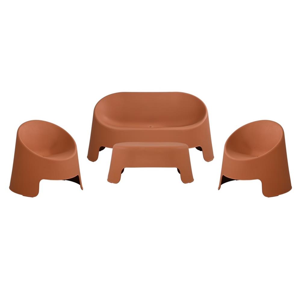 ชุดโซฟาสนาม 4 ที่นั่ง SPRING VETO สีส้ม